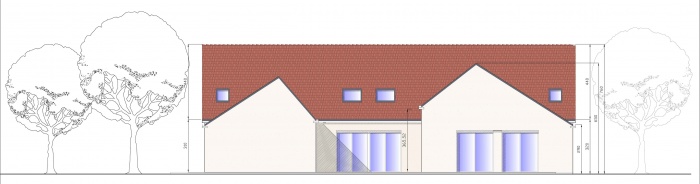 Logement individuel BBC : Fa�ade Est