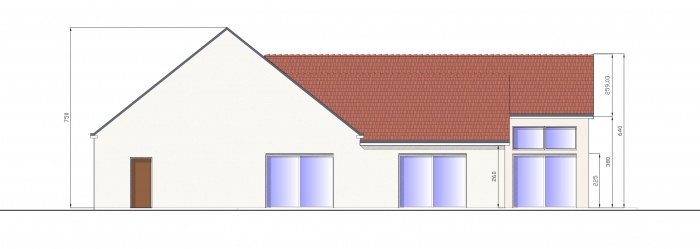 Logement individuel BBC : Fa�ade Sud