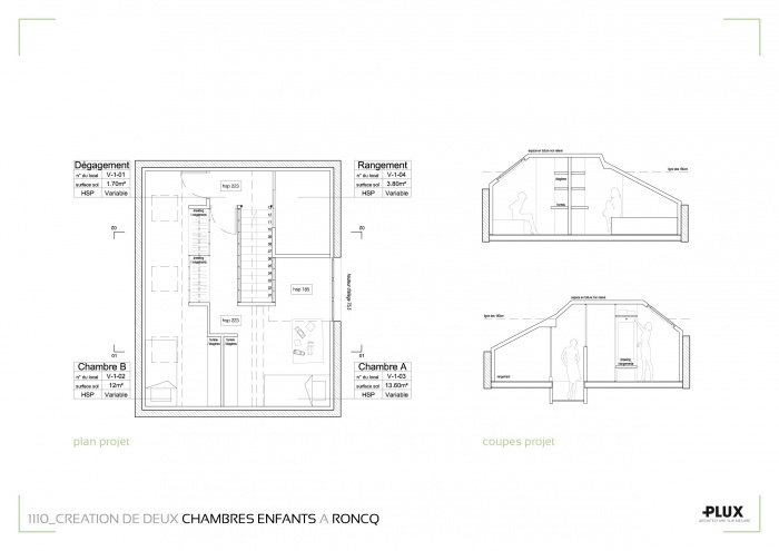 Aménagement de deux chambres pour enfants à RONCQ (59223) : architecte lille plux aménagement intérieur loft studio appartement loft maison design décoration