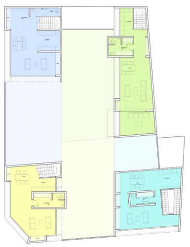 Maisons de ville : plan du 1er tage